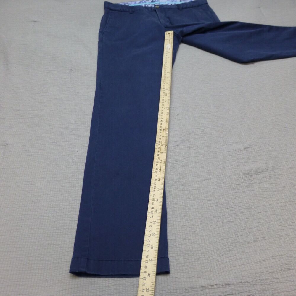 Tommy Bahama Pants Mens 32x32 Chino Straight Blue Cotton Lyocell Golf Preppy - Picture 7 of 12